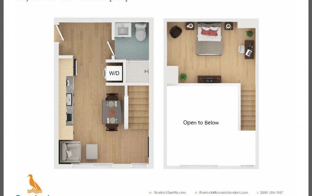 Dayton Loft One Bedroom [510] - 1 bedroom floorplan layout with 1 bath and 295 square feet.